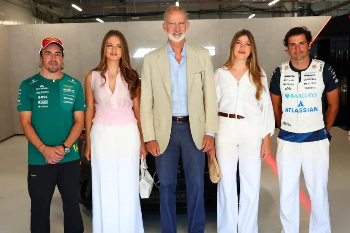 Madrid'de 45 yıl sonra düzenlenen Formula 1 yarışını Kral Felipe, kızları ile birlikte izledi