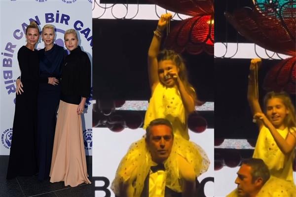 Ali Koç, Derin Mermerci'nin yaş gününde küçük kızı omuzuna aldı