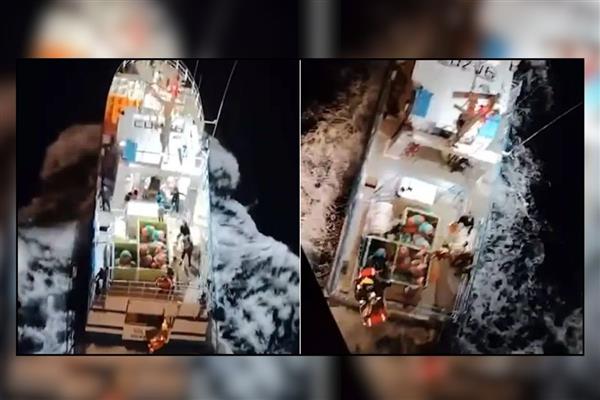 Orkalar Portekiz"de yat batırdı, mahsur kalan 5 kişilik aile ise operasyonla kurtarıldı