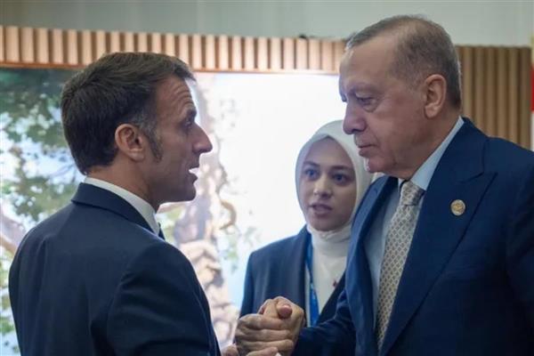 Cumhurbaşkanı Erdoğan, G20 Liderler Zirvesi kapsamında Fransa Cumhurbaşkanı Macron ile görüştü