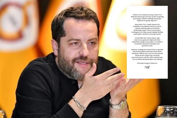 Erden Timur hakkındaki iddialara Nef'ten yazılı açıklama geldi