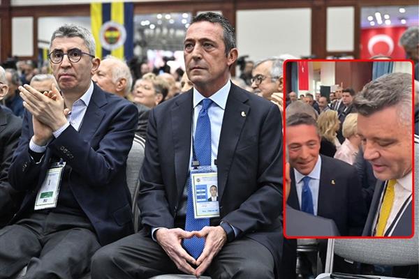 Ali Koç ve Sadettin Saran, Divan Kurulu Toplantısı'nda öncesinde bir araya geldi