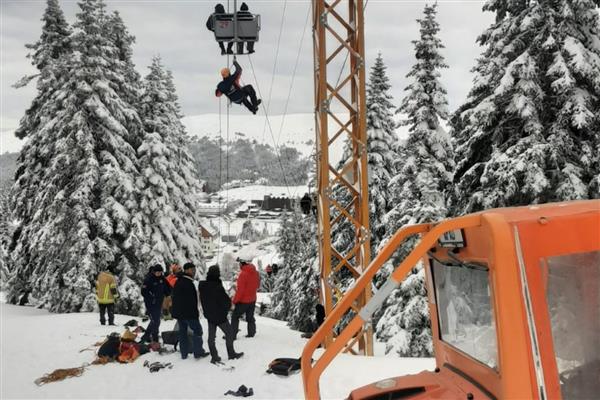 Uludağ'da telesiyej arızası 50 kişi mahsur kaldı