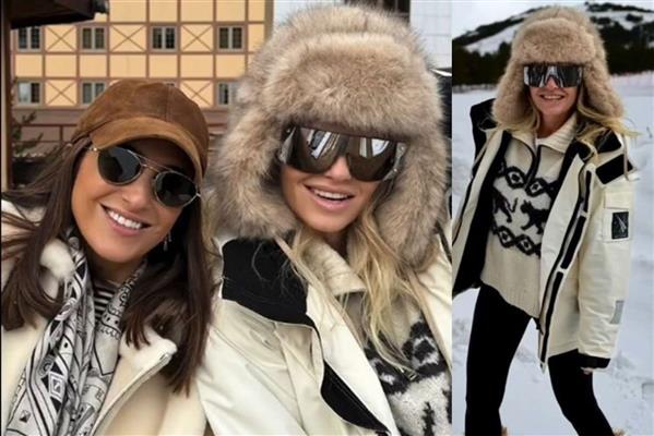 Kar tatili için Erzurum'u tercih eden Alara Koçibey'in kayak keyfi