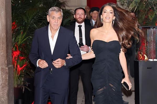 George ve Amal Clooney çiftinin Milano şıklığı