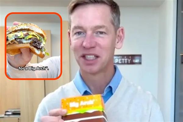 McDonald's CEO'su Big Arch Burger'i denerken sosyal medyada alay konusu oldu