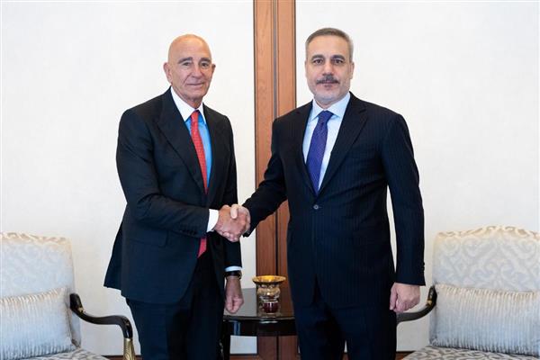 Dışişleri Bakanı Hakan Fidan ABD'nin Ankara Büyükelçisi ve Suriye Özel Temsilcisi Tom Barrack'ı kabul etti