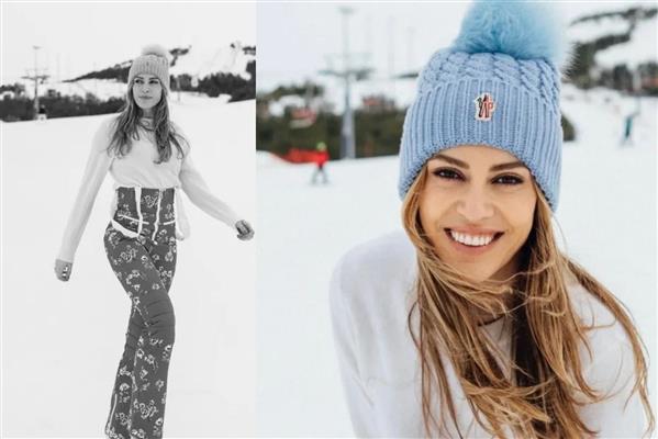 Oyuncu Sinem Kobal'ın Palandöken pozlarına beğeni yağdı