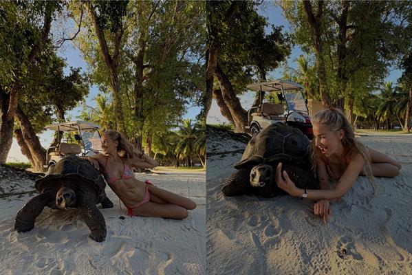 Model Burcu Esmersoy'dan Seyşeller'de önce iş sonra tatil