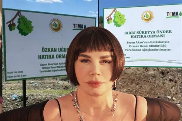 Sezen Aksu, hayatını kaybeden dostları Özkan Uğur ve Sırrı Süreyya Önder'in anısını 10 bin fidanlık hatıra ormanlarıyla yaşatıyor