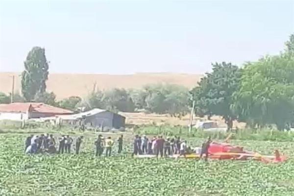 Ankara'da eğitim helikopteri düştü