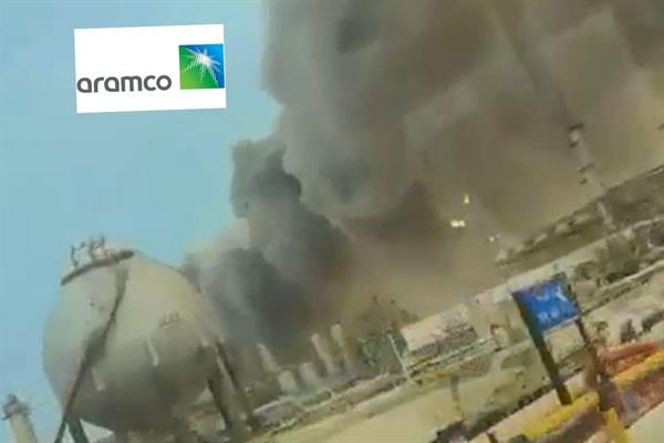 İran destekli Husiler, Suudi Arabistan'da Aramco tesislerini füze ve İHA'larla vurdu