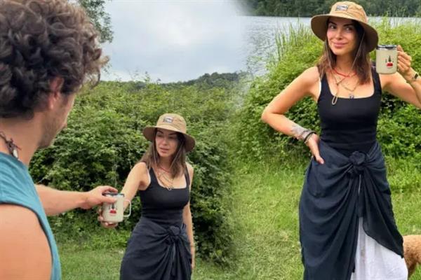 Boşanma gündeminin ardından Deniz Baysal'dan kamp kaçamağı