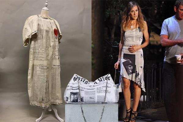 Schiaparelli'den Galliano'ya gazete baskısı dönemi, ikonik desen podyuma geri döndü