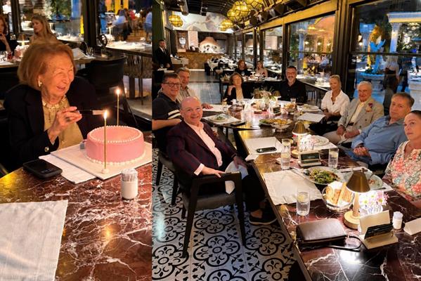 Koç Holding Yönetim Kurulu Üyesi Semahat Arsel'e 98'inci yaş günü sürprizi, Koç ailesi özel davette buluştu